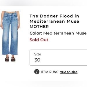 MOTHER Dover Flood Jeans